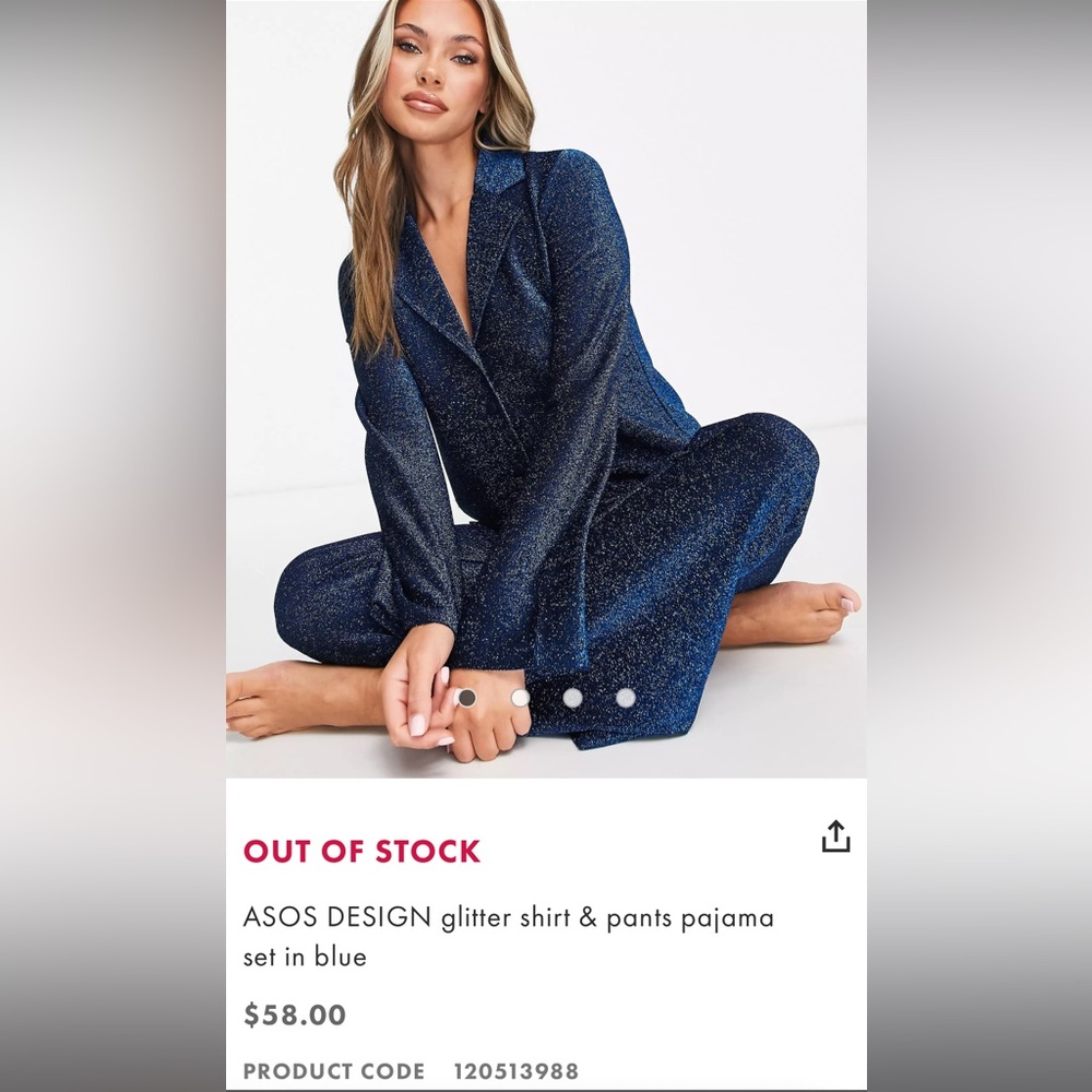 NEW ASOS blue two piece set